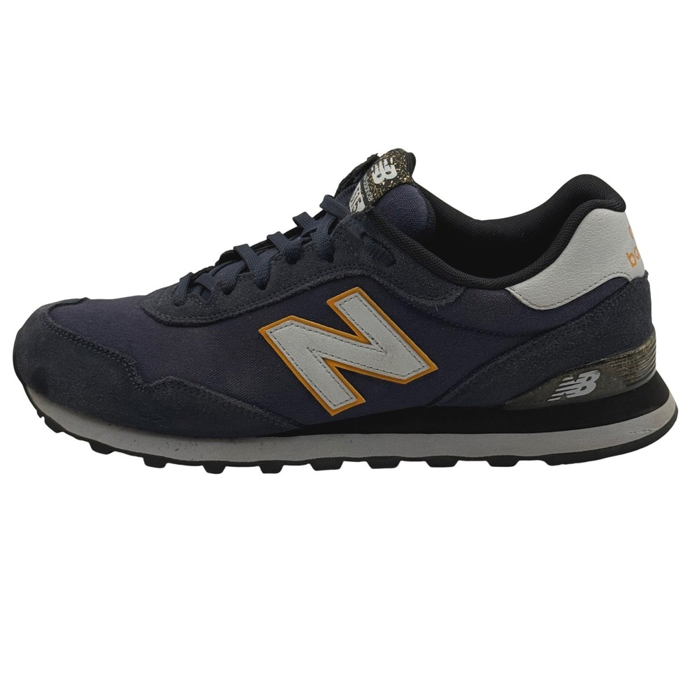 New Balance 515 Mens Size 12 Navy Blue Silver Yellow Sneakers ML515NBR Running - Picture 3 of 8